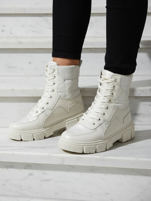 Calista Жіноче Взуття Модні Плоскі Черевики Кремові