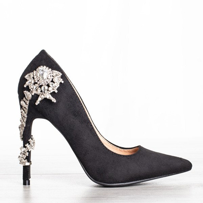 Schwarze Stilettos mit Gabriel-Ornament - Schuhe 1