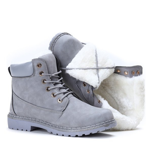 Ocieplane trapery w kolorze szarym Charlie - Obuwie