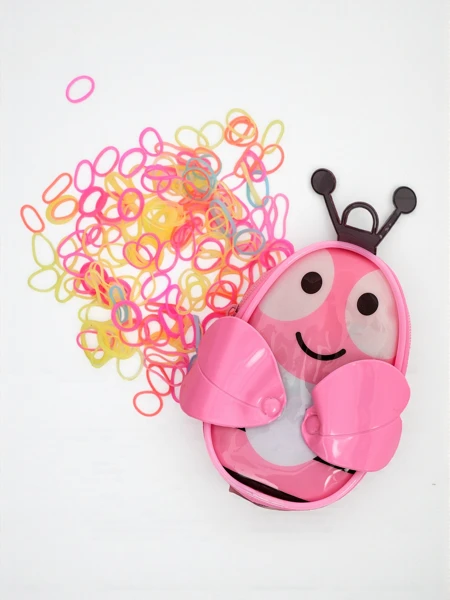 Royalfashion Mehrfarbige Silikon-Haargummis Biene