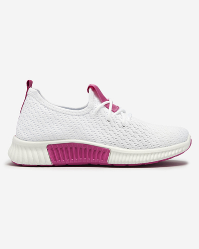 Weiße Damen-Sportschuhe mit fuchsiafarbenen Einsätzen Kedeti - Footwear