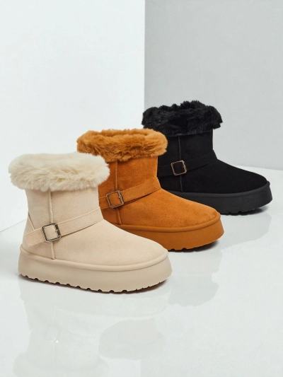 Royalfashion Kurze Damenstiefel a'la Schneestiefel Myrelle