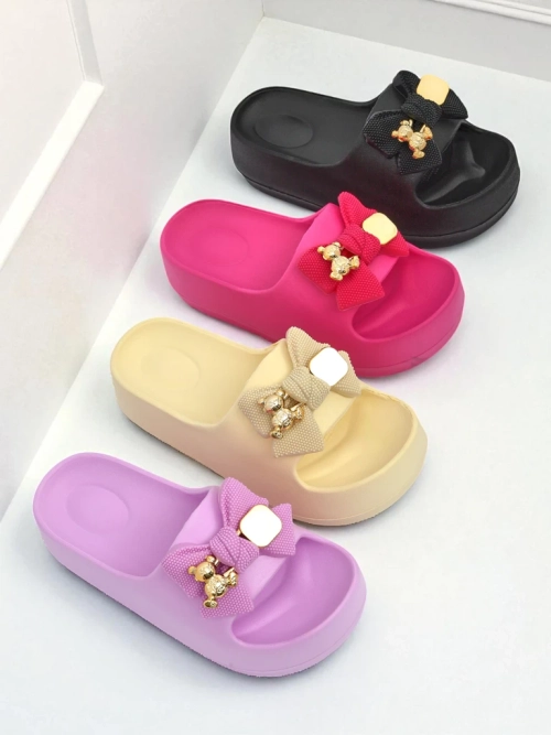 Royalfashion Жіночі гумові в'єтнамки з декоративним бантом Alday