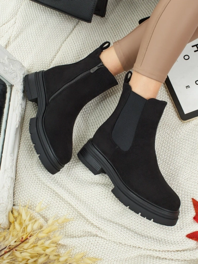 Damen Stiefeletten im Chelsea-Stil aus Öko-Wildleder Lunvor