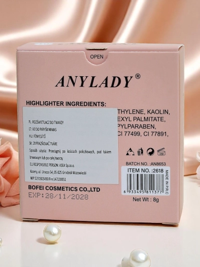 Anylady Пресований хайлайтер для обличчя Срібний