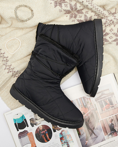 Schwarze Damenstiefel a'la Schneestiefel Amirfu- Footwear