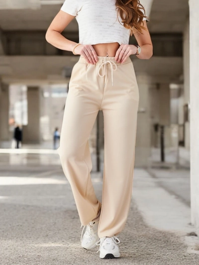 Royalfashion Einfache Damenhose mit Bindeband