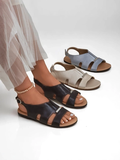 Royalfashion Damen Sandalen mit flacher Sohle Solea Comfort