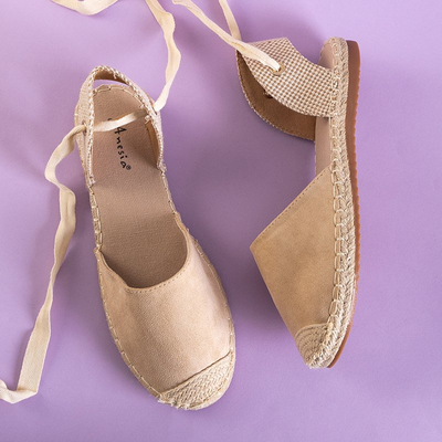 Gebundene Espadrilles beige Edola - Schuhe
