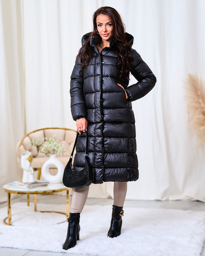 Royalfashion Schwarze Damen Winterjacke