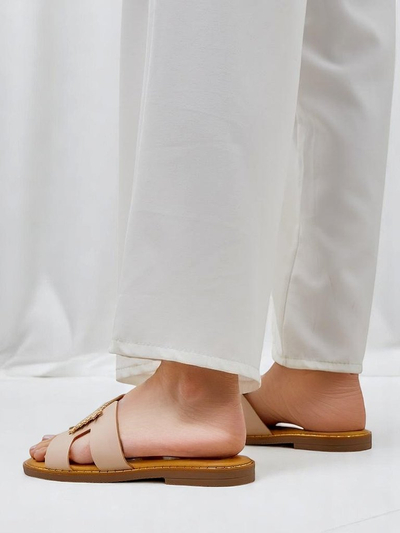 Royalfashion Damen dekorative Slides mit Ornament Crattes