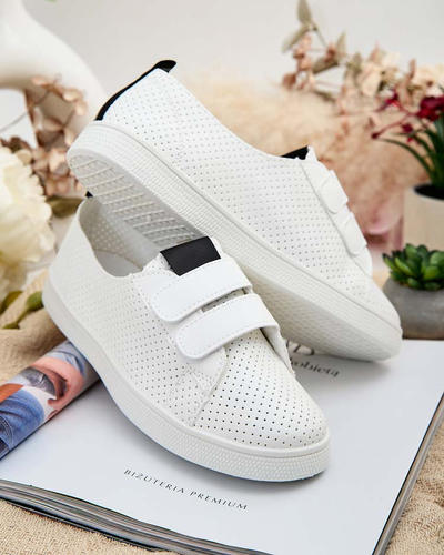 Royalfashion Damen durchbrochene Raffer-Sneakers