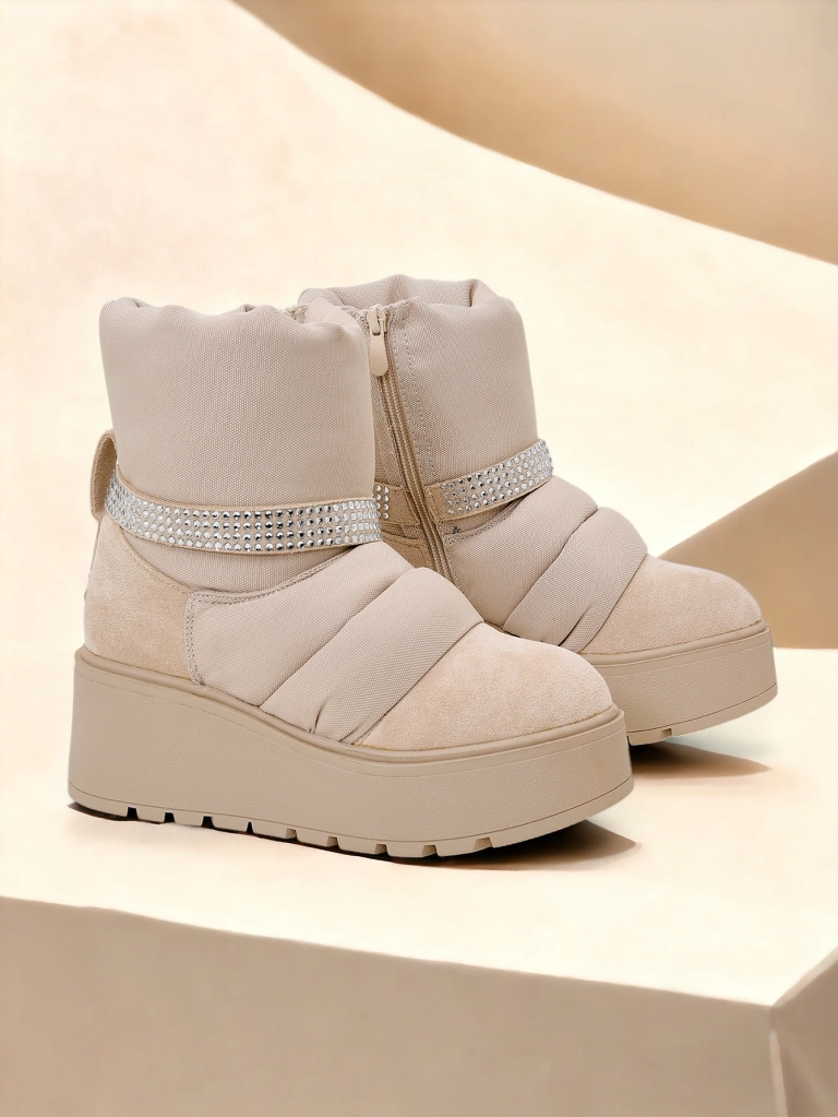 Royalfashion Damen Keilabsatz Schneestiefel Renosi