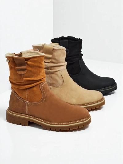 Höhere Damenstiefeletten aus Öko-Wildleder Liora