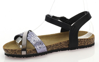 Schwarze Sandalen mit Glitzerriemen Nincoa - Footwear 1