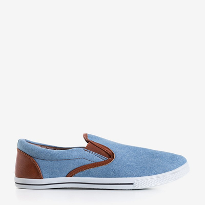 OUTLET Blauer Slip-on-Denim für Herren Groman - Schuhe
