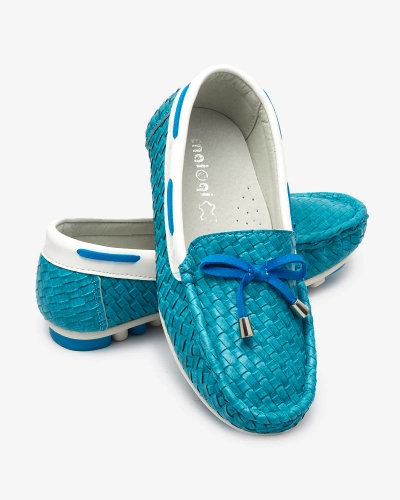 Türkisfarbene Mokassins für Kinder Dannad- Footwear