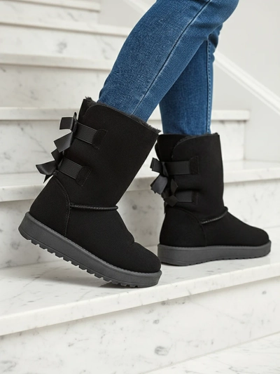 Stella Stiefeletten aus Wildleder-Öko-Leder mit flachem Absatz