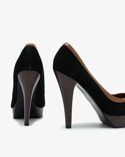 Schwarze Damenpumps mit hohem Stiletto Zistin- Footwear