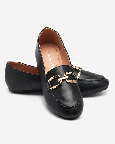 OUTLET Schwarze Öko-Leder-Slipper für Damen Kesine - Schuhe