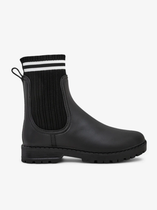 Royalfashion Жіночі дощові чоботи з вищим текстильним вставкою Scarlesa