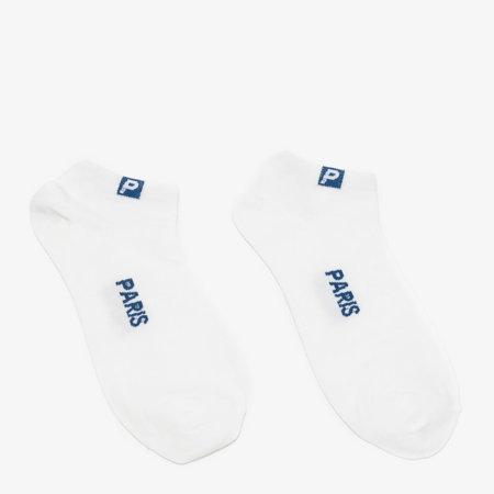 Чоловічі білі бавовняні короткі шкарпетки - Нижня білизна