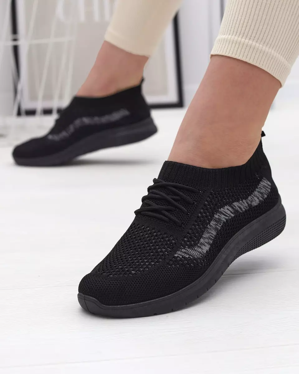 Чорні жіночі тканинні спортивні туфлі Fiabom- Footwear