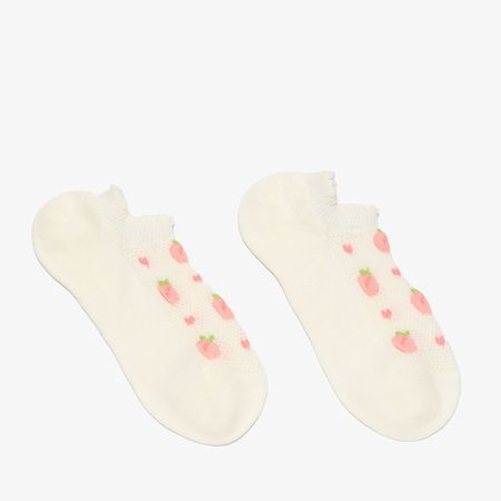 Кремові жіночі шкарпетки
