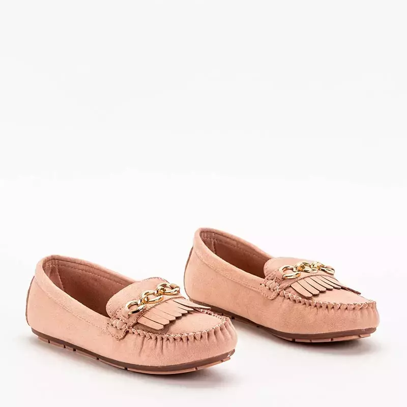 OUTLET Світло-рожеві жіночі еко-замшеві лофери Terikala - Взуття