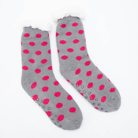 Утеплені жіночі шкарпетки з принтом 