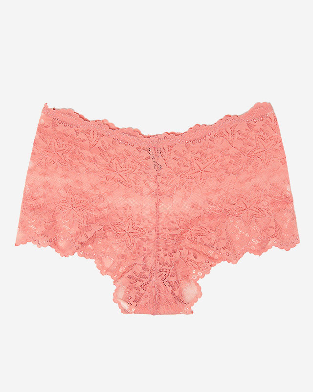Жіночі рожеві мереживні труси-боксери - Білизна