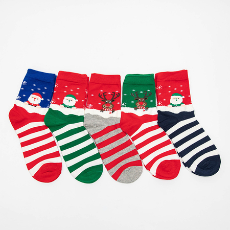 Жіночі шкарпетки з різдвяним мотивом, набір з 5 пар 