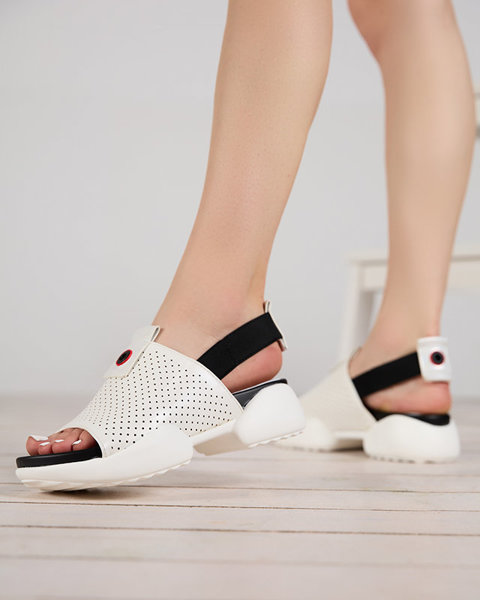 Білі жіночі сандалі з екошкіри Pueshi - Взуття