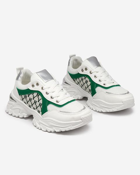Біло-зелені жіночі кросівки Umikatu