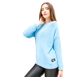 Блакитний жіночий светр