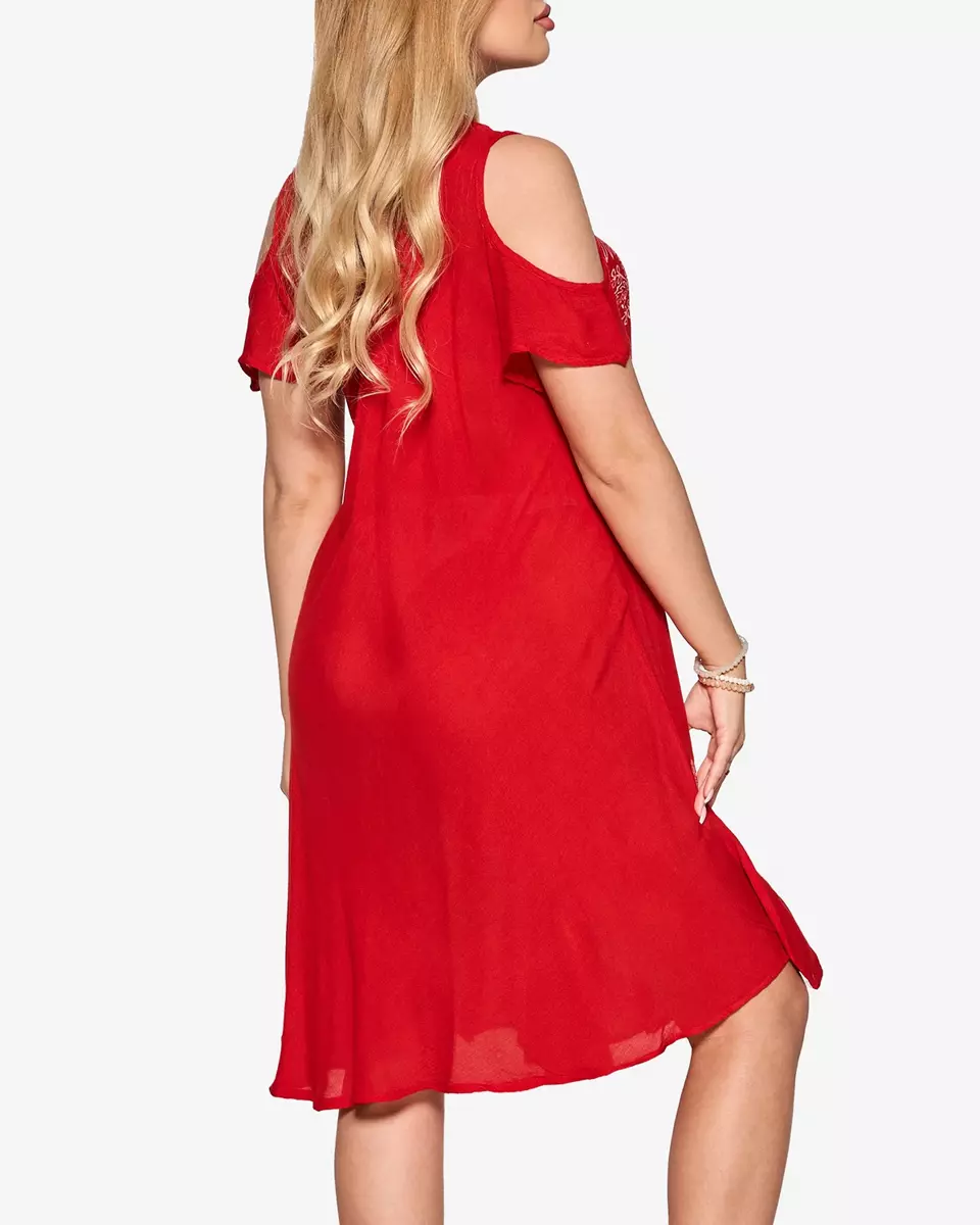 Червона жіноча пляжна сукня-покривало - одяг