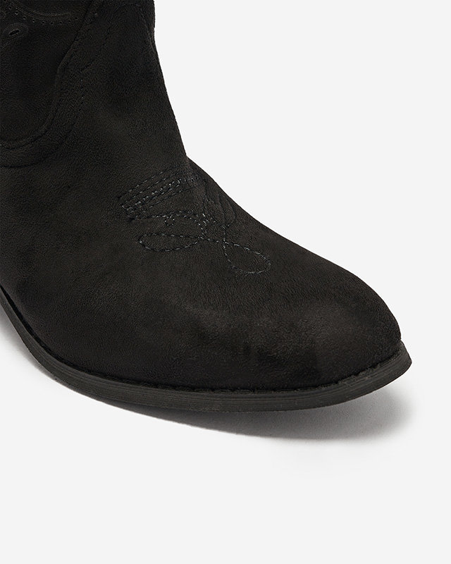 Чорні чоботи на низькому ходу Lieffi-Footwear