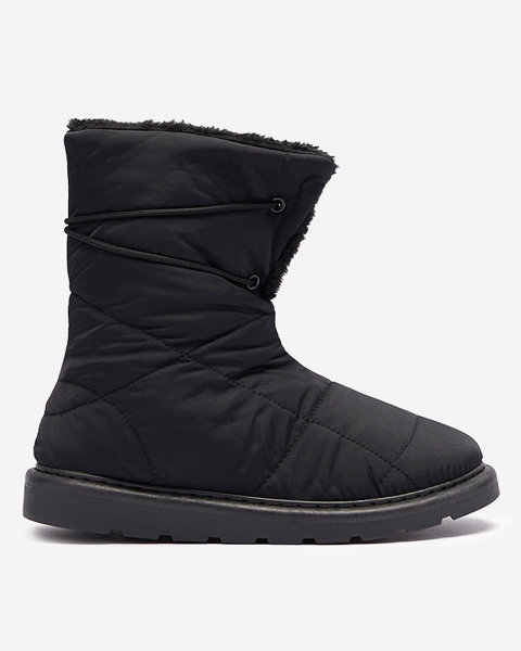 Чорні жіночі черевики а-ля снігоступи Amirfu- Взуття