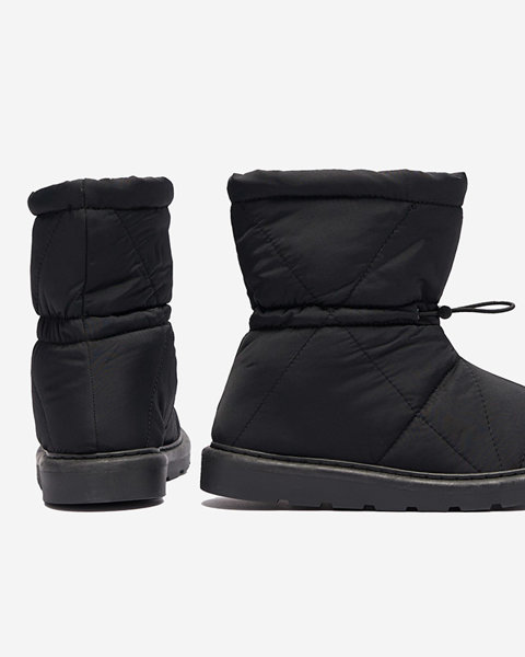 Чорні жіночі утеплені черевики а-ля снігоступи Kaliolen - Взуття