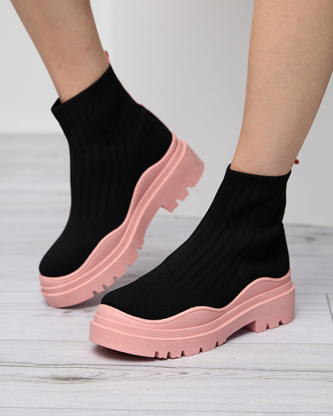 Чорно-рожеві жіночі чоботи Korlico 