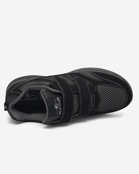 Чорно-сірі чоловічі туфлі на липучках Benire - Взуття