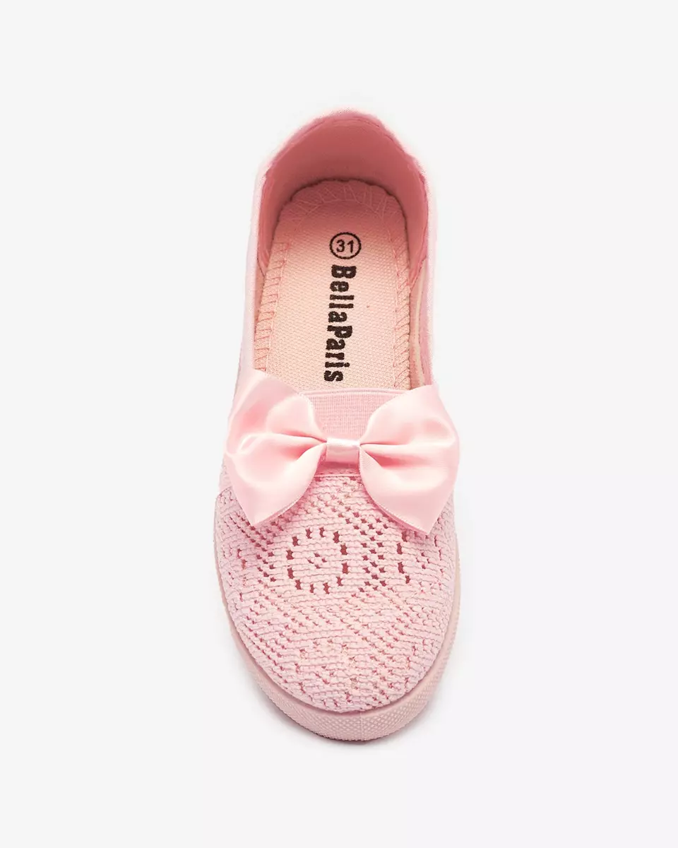 Дівчачі рожеві сліпони з бантом Sweet Life - Взуття