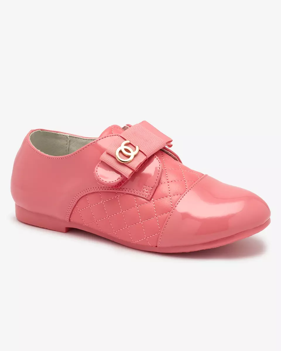 Дівчачі стьобані напівчеревики з екошкіри рожевого кольору Werme- Footwear
