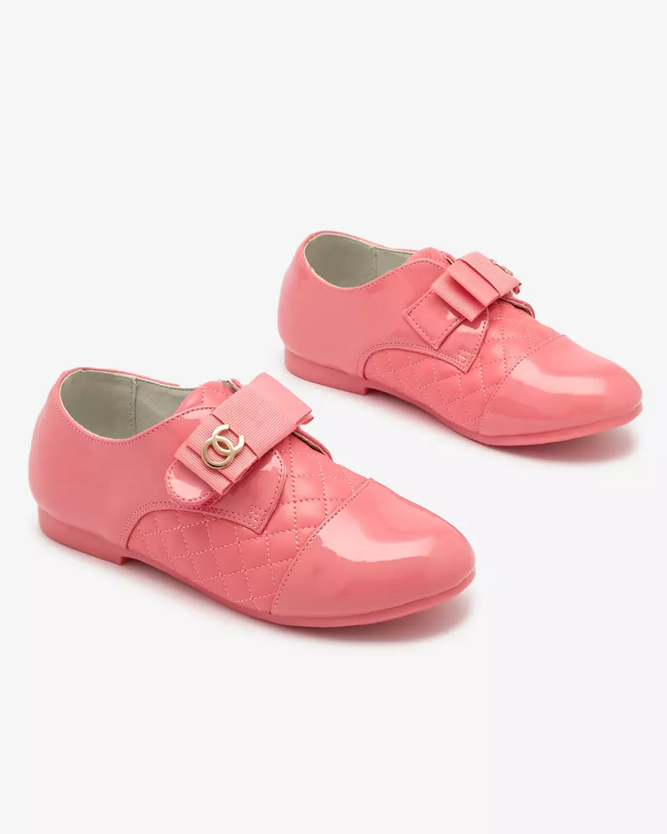 Дівчачі стьобані напівчеревики з екошкіри рожевого кольору Werme- Footwear