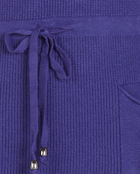 Фіолетова жіноча сукня-светр  з капюшоном