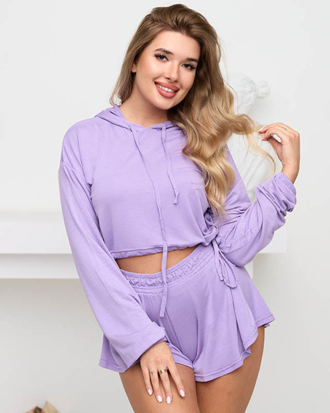 Фіолетовий жіночий спортивний комплект - Одяг