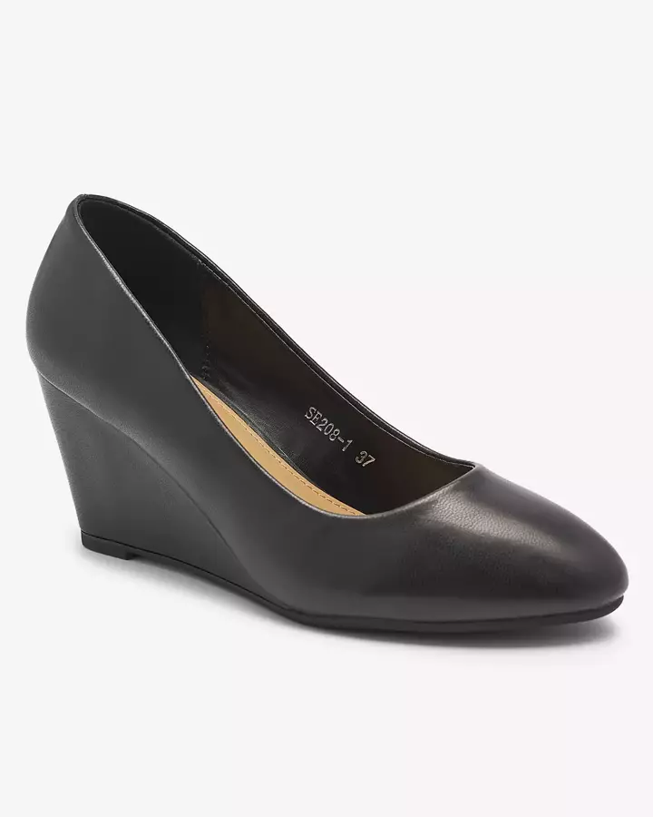 Класичні жіночі човники з екошкіри чорного кольору Jiwitis - Взуття