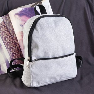 Мерехтливий рюкзак в срібному кольорі