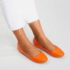Неонові помаранчеві жіночі еко-балерини - шкіра Nastis - Взуття