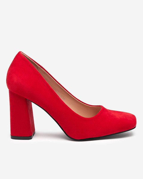 OUTLET Червоні жіночі туфлі з квадратним носком Zerila - Туфлі